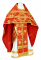 Русское архиерейское облачение - парча П "Рождественская звезда" (красное-золото), обиходная отделка