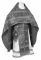 Русское архиерейское облачение - парча П "Растительный крест" (чёрное-серебро), обиходная отделка