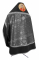 Русское архиерейское облачение - парча П "Коринф" (чёрное-серебро) с бархатными вставками (вид сзади), обиходная отделка