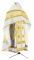 Русское архиерейское облачение - парча П "Коринф" (белое-золото) с бархатными вставками, обиходная отделка