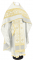 Русское архиерейское облачение - парча П "Царский крест" (белое-золото) с бархатными вставками, обиходная отделка