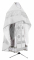 Русское архиерейское облачение - парча П "Коринф" (белое-серебро) с бархатными вставками, обиходная отделка