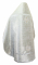 Русское архиерейское облачение - парча ПГ1 "Милет" (белое-серебро) вид сзади, обиходная отделка