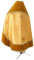 Русское архиерейское облачение - парча ПГ2 "Слобода" (жёлтое-золото) с бархатными вставками (вид сзади), обиходные кресты