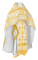 Русское архиерейское облачение - парча ПГ2 "Павлины" (красное-золото) с бархатными вставками, обиходная отделка