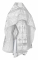 Русское архиерейское облачение - парча ПГ2 "Павлины" (белое-серебро) с бархатными вставками, обиходная отделка