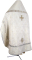 Русское архиерейское облачение - парча ПГ2 "Иерусалимский крест" (белое-серебро) вид сзади, обиходная отделка