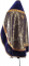 Русское архиерейское облачение - парча ПГ3 "Морозко" (фиолетовое-золото) вид сзади, обиходная отделка