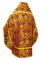 Русское архиерейское облачение - парча ПГ4 "Елеонский букет" (бордо-золото) вид сзади, соборная отделка