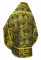 Русское архиерейское облачение - парча ПГ4 "Елеонский букет" (чёрное-золото) вид сзади, соборная отделка