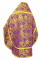 Русское архиерейское облачение - парча ПГ4 "Елеонский букет" (фиолетовое-золото) вид сзади, соборная отделка