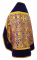 Русское архиерейское облачение - парча ПГ4 "Морозко" (фиолетовое-золото) с бархатными вставками (вид сзади), соборная отделка
