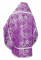 Русское архиерейское облачение - парча ПГ4 "Елеонский букет" (фиолетовое-серебро) вид сзади, соборная отделка