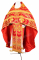 Русское архиерейское облачение - парча ПГ4 "Патрас" (красное-золото), обиходная отделка