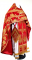 Русское архиерейское облачение - парча ПГ4 "Царский букет" (красное-золото) , обиходная отделка
