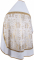Русское архиерейское облачение - парча ПГ4 "Рипида" (белое-золото) с бархатными вставками (вид сзади), обиходная отделка