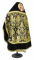 Русское архиерейское облачение - парча ПГ5 "Тарс" (чёрное-золото) вид сзади, соборная отделка