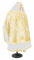 Русское архиерейское облачение - парча ПГ5 "Тарс" (белое-золото) вид сзади, соборная отделка