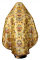 Русское архиерейское облачение - парча ПГ6 (жёлтое-бордо-золото) вид сзади, соборная отделка