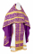 Русское архиерейское облачение - шёлк Ш2 "Любава" (фиолетовое-золото), обыденная отделка