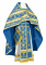 Русское архиерейское облачение - шёлк Ш3 "Иверский" (синее-золото), обиходная отделка