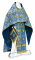 Русское архиерейское облачение - шёлк Ш3 "Шуя" (синее-золото), обиходная отделка