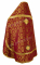 Русское архиерейское облачение - шёлк Ш3 "Венец" (бордо-золото) вид сзади, обиходная отделка