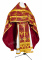 Русское архиерейское облачение - шёлк Ш3 "Виноград" (бордо-золото), обыденная отделка