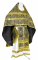 Русское архиерейское облачение - шёлк Ш3 "Растительный крест" (чёрное-золото), обиходная отделка