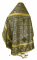 Русское архиерейское облачение - шёлк Ш3 "Растительный крест" (чёрное-золото) вид сзади, обиходная отделка