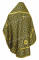 Русское архиерейское облачение - шёлк Ш3 "Василия" (чёрное-золото) вид сзади, обиходная отделка