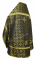 Русское архиерейское облачение - шёлк Ш3 "Старо-греческий" (чёрное-золото) вид сзади, обиходная отделка