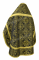 Русское архиерейское облачение - шёлк Ш3 "Алания" (чёрное-золото) вид сзади, обыденная отделка