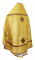 Русское архиерейское облачение - шёлк Ш3 "Новая корона" (жёлтое-золото с бордо) вид сзади, обыденная отделка