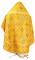Русское архиерейское облачение - шёлк Ш3 "Симеон" (жёлтое-золото) вид сзади, соборная отделка