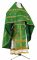 Русское архиерейское облачение - шёлк Ш3 "Иерусалимский крест" (зелёное-золото), обиходная отделка