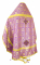 Русское архиерейское облачение - шёлк Ш3 "Растительный крест" (фиолетовое-золото) вид сзади, обиходная отделка