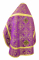 Русское архиерейское облачение - шёлк Ш3 "Алания" (фиолетовое-золото) вид сзади, обыденная отделка