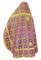 Русское архиерейское облачение - шёлк Ш3 "Царский" (фиолетовое-золото) вид сзади, обиходная отделка
