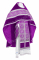 Русское архиерейское облачение - шёлк Ш3 "Альфа-и-Омега" (фиолетовое-серебро) с бархатными вставками,, обиходная отделка