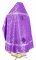 Русское архиерейское облачение - шёлк Ш3 "Острожский" (фиолетовое-серебро) вид сзади, обыденная отделка