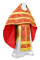Русское архиерейское облачение - шёлк Ш3 "Алания" (красное-золото), обыденная отделка