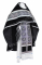 Русское архиерейское облачение - шёлк Ш3 "Альфа-и-Омега" (чёрное-серебро) с бархатными вставками,, обиходная отделка