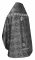 Русское архиерейское облачение - шёлк Ш3 "Шуя" (чёрное-серебро) вид сзади, обиходная отделка