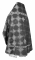 Русское архиерейское облачение - шёлк Ш3 "Коломна" (чёрное-серебро) вид сзади, обиходная отделка