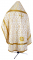 Русское архиерейское облачение - шёлк Ш3 "Корона" (белое-золото) вид сзади, обиходные кресты
