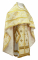 Русское архиерейское облачение - шёлк Ш3 "Виноградная ветвь" (белое-золото), обиходная отделка