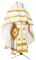 Русское архиерейское облачение - шёлк Ш3 "Абакан" (белое-золото), обиходные кресты