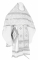 Русское архиерейское облачение - шёлк Ш3 "Растительный крест" (белое-серебро), обиходная отделка