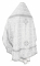 Русское архиерейское облачение - шёлк Ш3 "Растительный крест" (белое-серебро) вид сзади, обиходная отделка